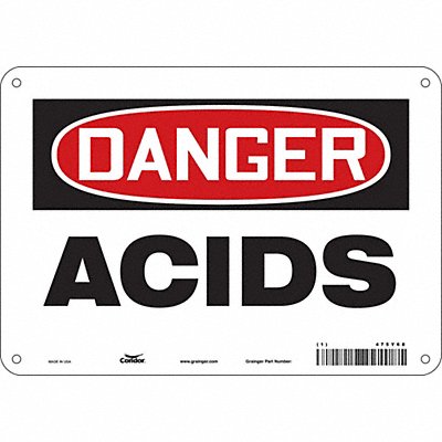 Chemical Sign 7 in x 10 in Aluminum