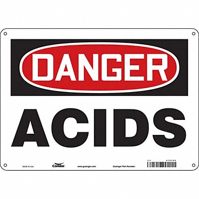Safety Sign 10 in x 14 in Aluminum