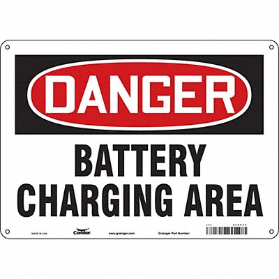 Safety Sign 10 inx14 in Polyethylene