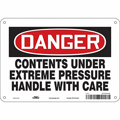 Safety Sign 7 in x 10 in Aluminum