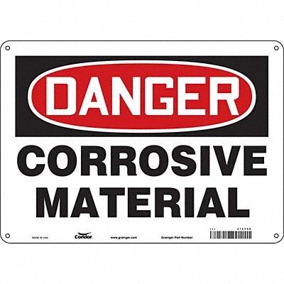 Safety Sign 10 in x 14 in Aluminum