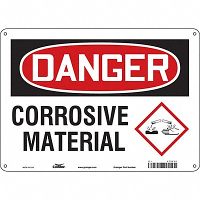 Safety Sign 10 inx14 in Polyethylene