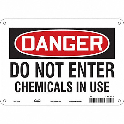 Chemical Sign 7 in x 10 in Aluminum