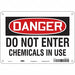 Chemical Sign 7 in x 10 in Aluminum