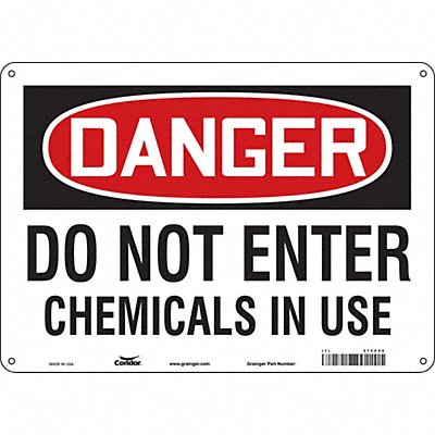 Safety Sign 10 inx14 in Polyethylene