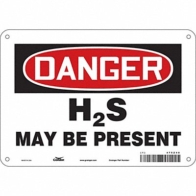 Safety Sign 7 in x 10 in Polyethylene