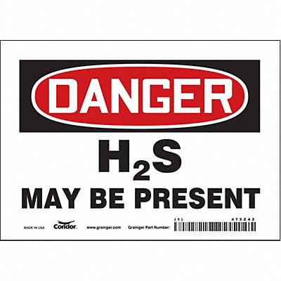 Safety Sign 5 in x 7 in Vinyl