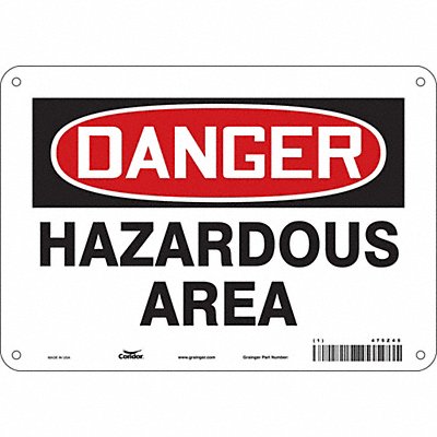 Safety Sign 7 in x 10 in Aluminum