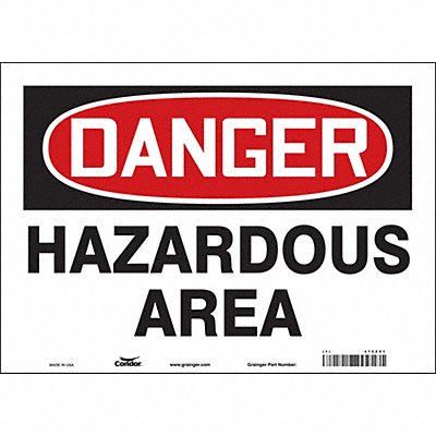 Safety Sign 10 in x 14 in Vinyl