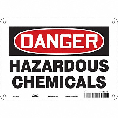 J6930 Chemical Sign 7 in x 10 in Aluminum
