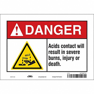 Safety Sign 7 in x 10 in Vinyl