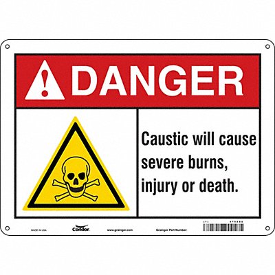 Safety Sign 10 in x 14 in Aluminum