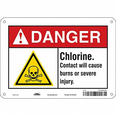 Chemical Sign 7 in x 10 in Aluminum