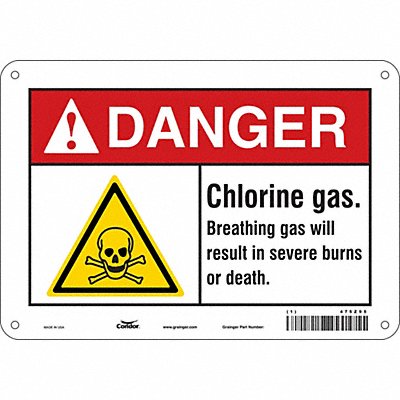 Chemical Sign 7 in x 10 in Aluminum