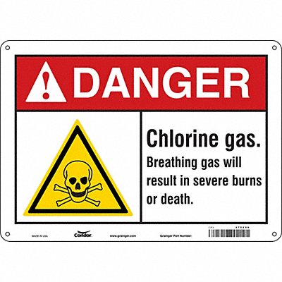 Safety Sign 10 in x 14 in Polyethylene
