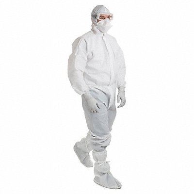 Coveralls L Wht SMS PK25