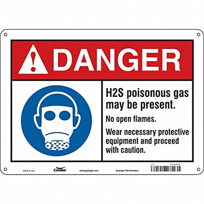 Safety Sign 10 in x 14 in Aluminum
