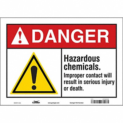 Safety Sign 10 in x 14 in Vinyl