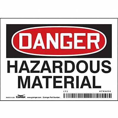 Safety Sign 3 1/2 inx5 in Vinyl