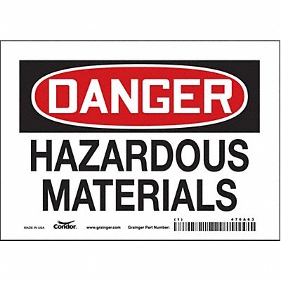 Safety Sign 5 in x 7 in Vinyl