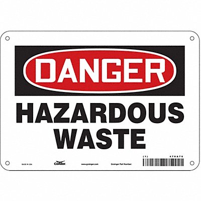 Safety Sign 7 inx10 in Polyethylene