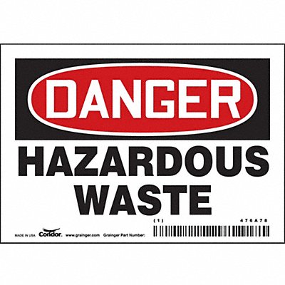 Safety Sign 3.5in x 5in Vinyl