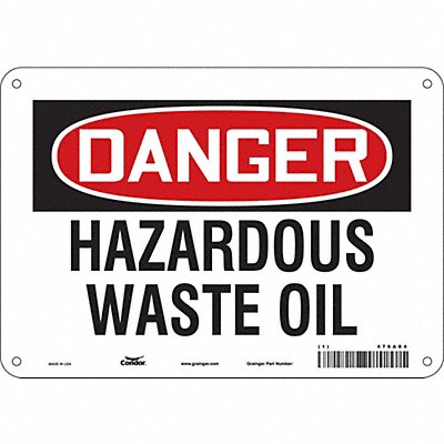 Safety Sign 7 in x 10 in Polyethylene