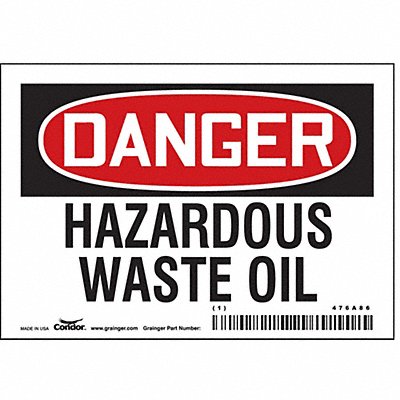 Safety Sign 3 1/2 inx5 in Vinyl