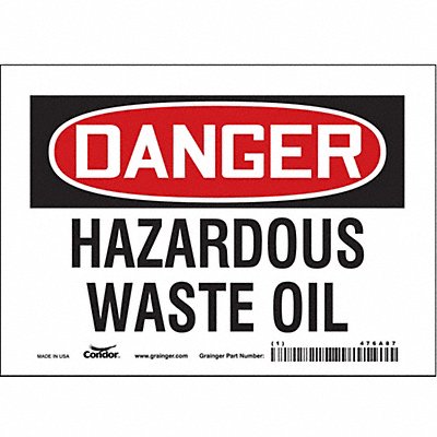 Safety Sign 5 inx7 in Vinyl