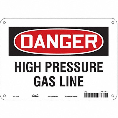 Safety Sign 7 in x 10 in Polyethylene