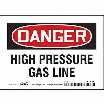 Safety Sign 5 in x 7 in Vinyl