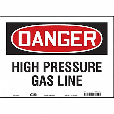 Safety Sign 10 in x 14 in Vinyl