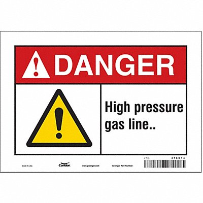 Safety Sign 7 in x 10 in Vinyl