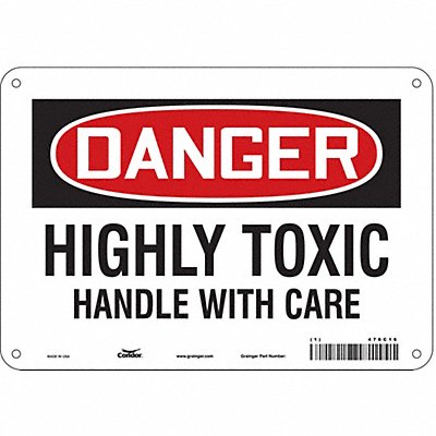 Safety Sign 7 in x 10 in Aluminum