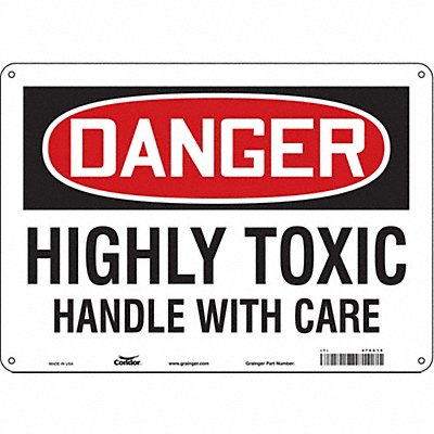 Safety Sign 10 in x 14 in Polyethylene