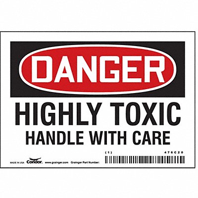 Safety Sign 3 1/2 inx5 in Vinyl