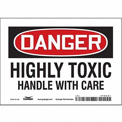 Safety Sign 5 in x 7 in Vinyl