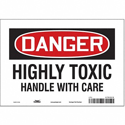 Safety Sign 7 in x 10 in Vinyl