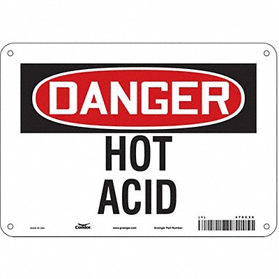 Safety Sign 7 in x 10 in Polyethylene