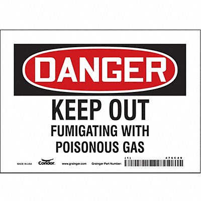 Safety Sign 5 in x 7 in Vinyl