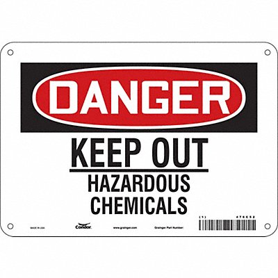 Safety Sign 7 in x 10 in Aluminum