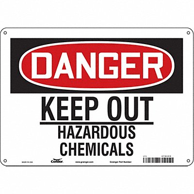 Safety Sign 10 inx14 in Polyethylene