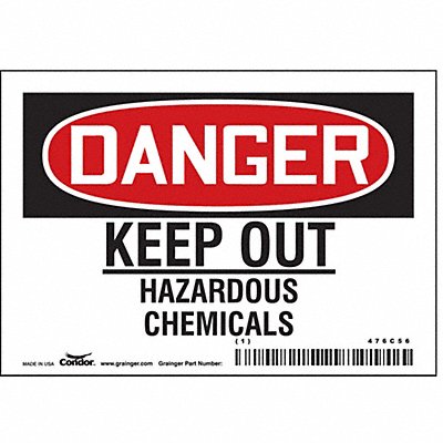 Safety Sign 3.5in x 5in Vinyl