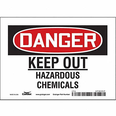 Safety Sign 5 in x 7 in Vinyl