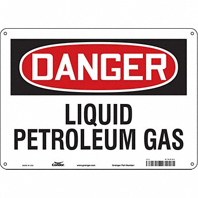 Safety Sign 10 inx14 in Polyethylene