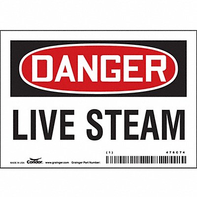 Safety Sign 3 1/2 inx5 in Vinyl