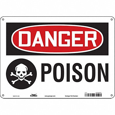 Safety Sign 10 in x 14 in Aluminum