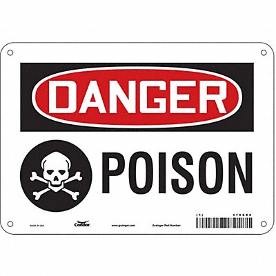 Safety Sign 7 inx10 in Polyethylene