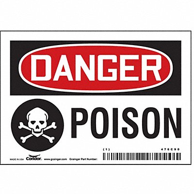 Safety Sign 3 1/2 inx5 in Vinyl