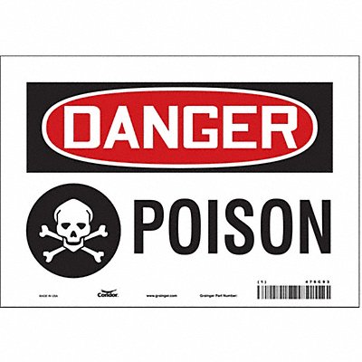 Safety Sign 10 in x 14 in Vinyl